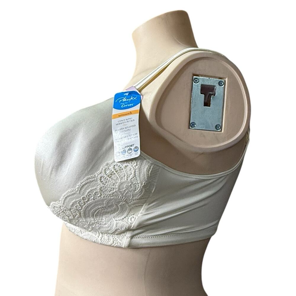 Playtex Tru Support Love My Curves Smoothing Bra Size 44D in Pearl - Picture 3 of 6